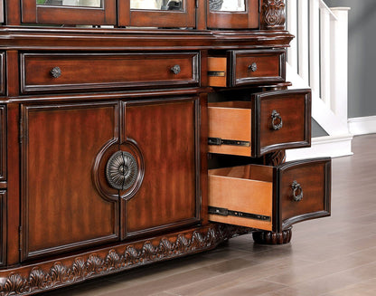 Furniture of America - Canyonville Hutch & Buffet in Brown Cherry - CM3144HB-SET View 4