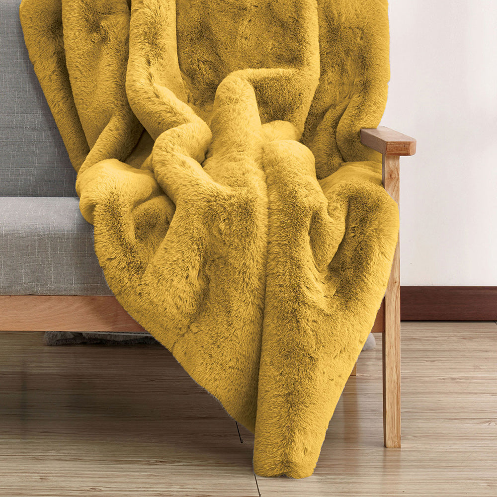 Furniture of America - Caparica Throw Blanket in Gold - TW4152 View 1