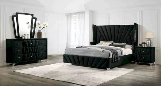 Furniture of America - Carissa - 4 Pc. Queen Bedroom Set w/ 2NS - CM7164BK-Q-5PC-2NS view 1
