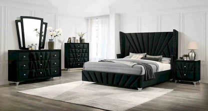 Furniture of America - Carissa - 4 Pc. Queen Bedroom Set w/ Chest - CM7164BK-Q-5PC-CHEST view 1