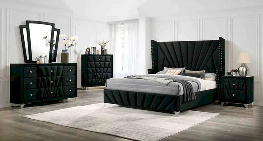 Furniture of America - Carissa - 4 Pc. Queen Bedroom Set w/ Chest - CM7164BK-Q-5PC-CHEST view 1