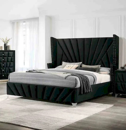 Furniture of America - Carissa - Cal.King, Black - CM7164BK-CK-BED view 1