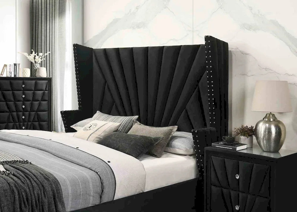 Furniture of America - Carissa - Cal.King, Black - CM7164BK-CK-BED view 2