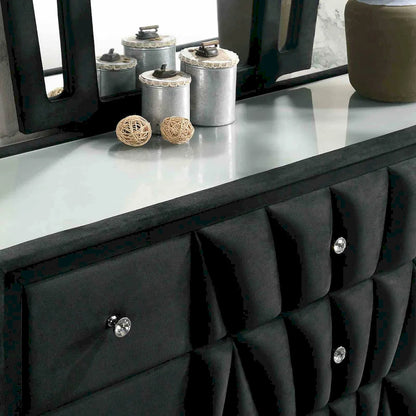 Furniture of America - Carissa - Cal.King, Black - CM7164BK-CK-BED view 4