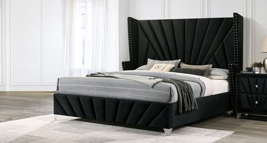 Furniture of America - Carissa E.King in Black - CM7164BK-EK-BED View 1