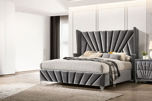 Furniture of America - Carissa E.King in Gray - CM7164EK-BED View 1