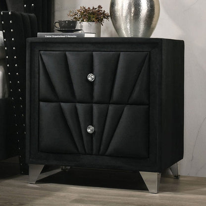 Furniture of America - Carissa Nightstand in Black - CM7164BK-N View 1