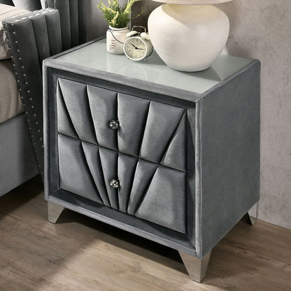 Furniture of America - Carissa Nightstand in Gray - CM7164N View 3
