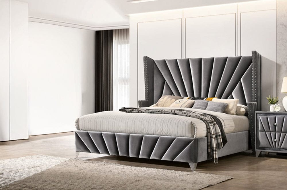Furniture of America - Carissa Queen Bed in Gray - CM7164Q-BED View 1