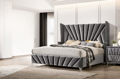 Furniture of America - Carissa Queen Bed in Gray - CM7164Q-BED View 1