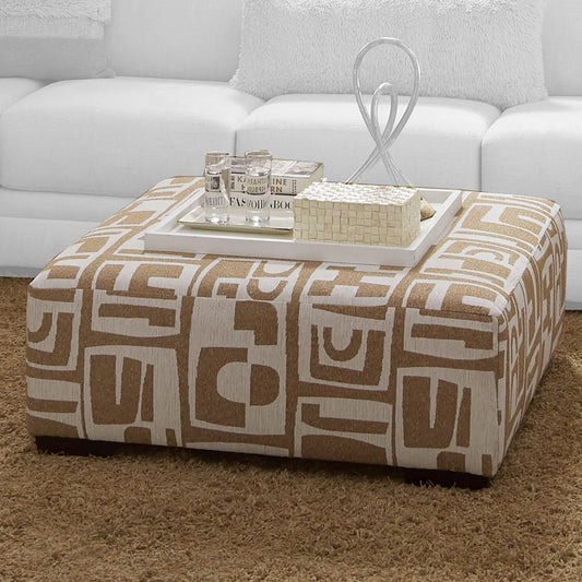 Furniture of America - Carleton Ottoman in Ivory/Tan - SM5172-OT View 1
