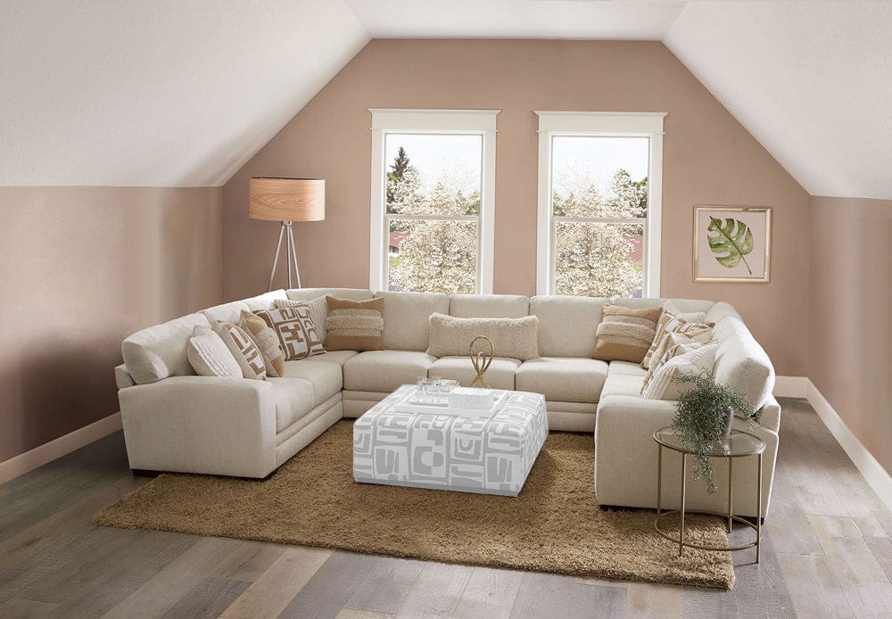 Furniture of America - Carleton Sectional in Ivory/Tan - SM5172-SECT View 1