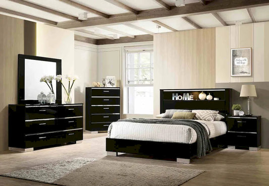 Furniture of America - Carlie - E.King, Black - FOA7039EK-BED view 2