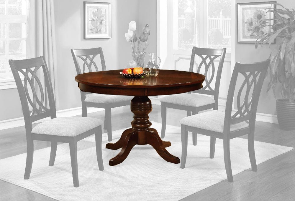 Furniture of America - Carlisle Round Dining Table in Brown Cherry - CM3778RT-TABLE View 1