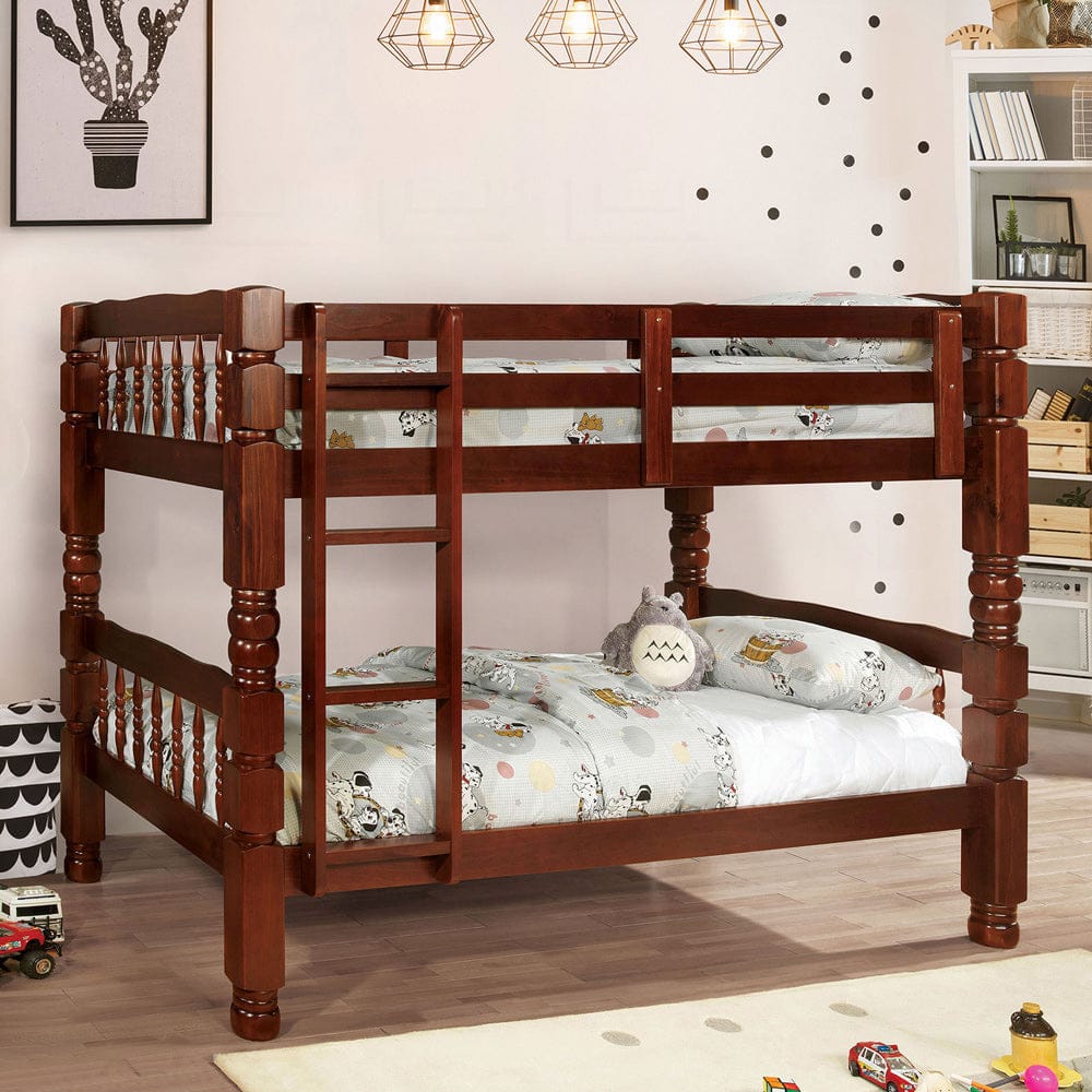 Furniture of America - Carolina Twin/Twin Bunk Bed in Cherry - CM2527CH-BED View 1