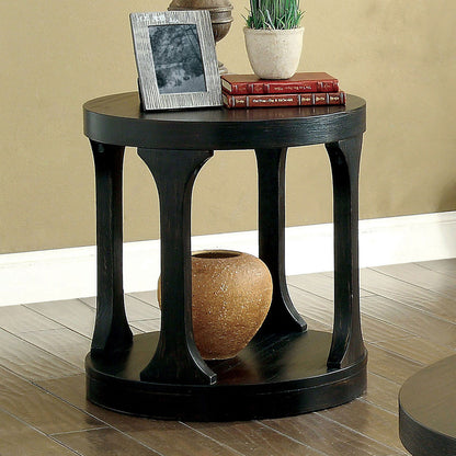 Furniture of America - Carrie End Table in Antique Black - CM4422E View 1