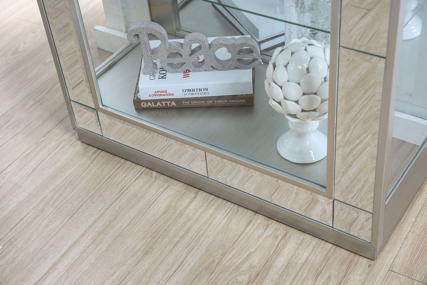 Furniture of America - Carrollton Curio in Chrome - CM-CR150-PK View 3