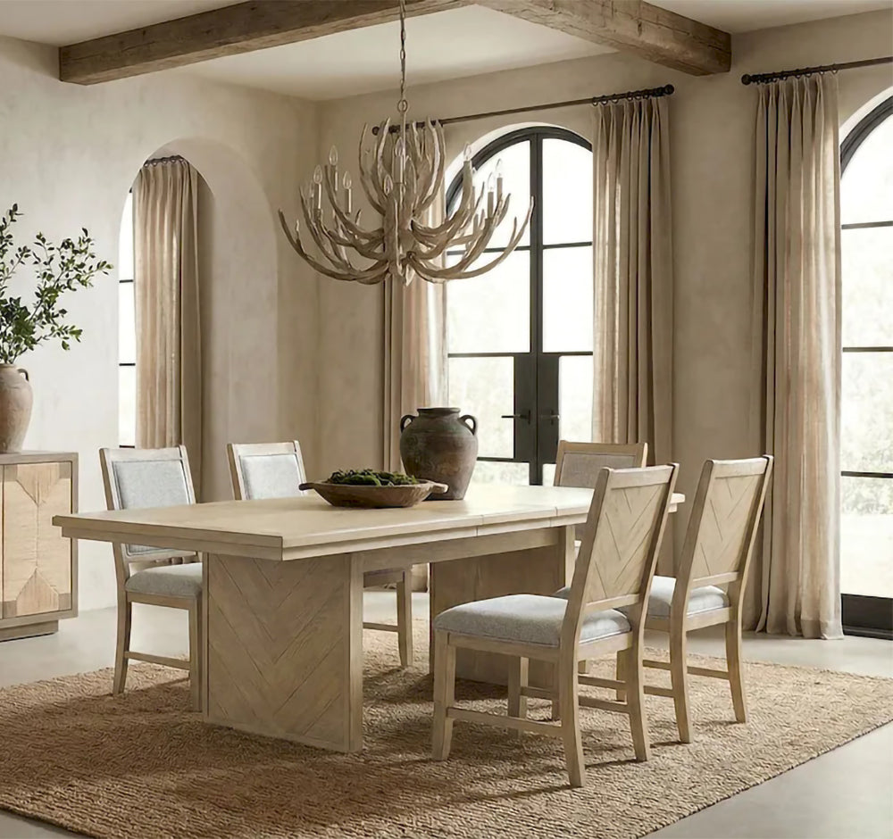 Furniture of America - Casoria - 7 Pc. Dining Table Set - Natural - FM34008NT-T-7PC view 1