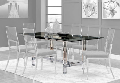 Furniture of America - Casper Dining Table in Chrome - CM3654T-TABLE View 1