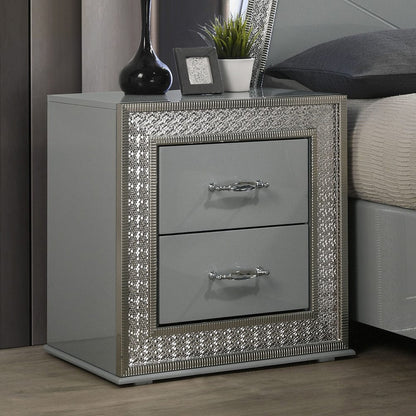 Furniture of America - Cassiopeia Nightstand in Metallic Gray - FM7253GY-N View 1