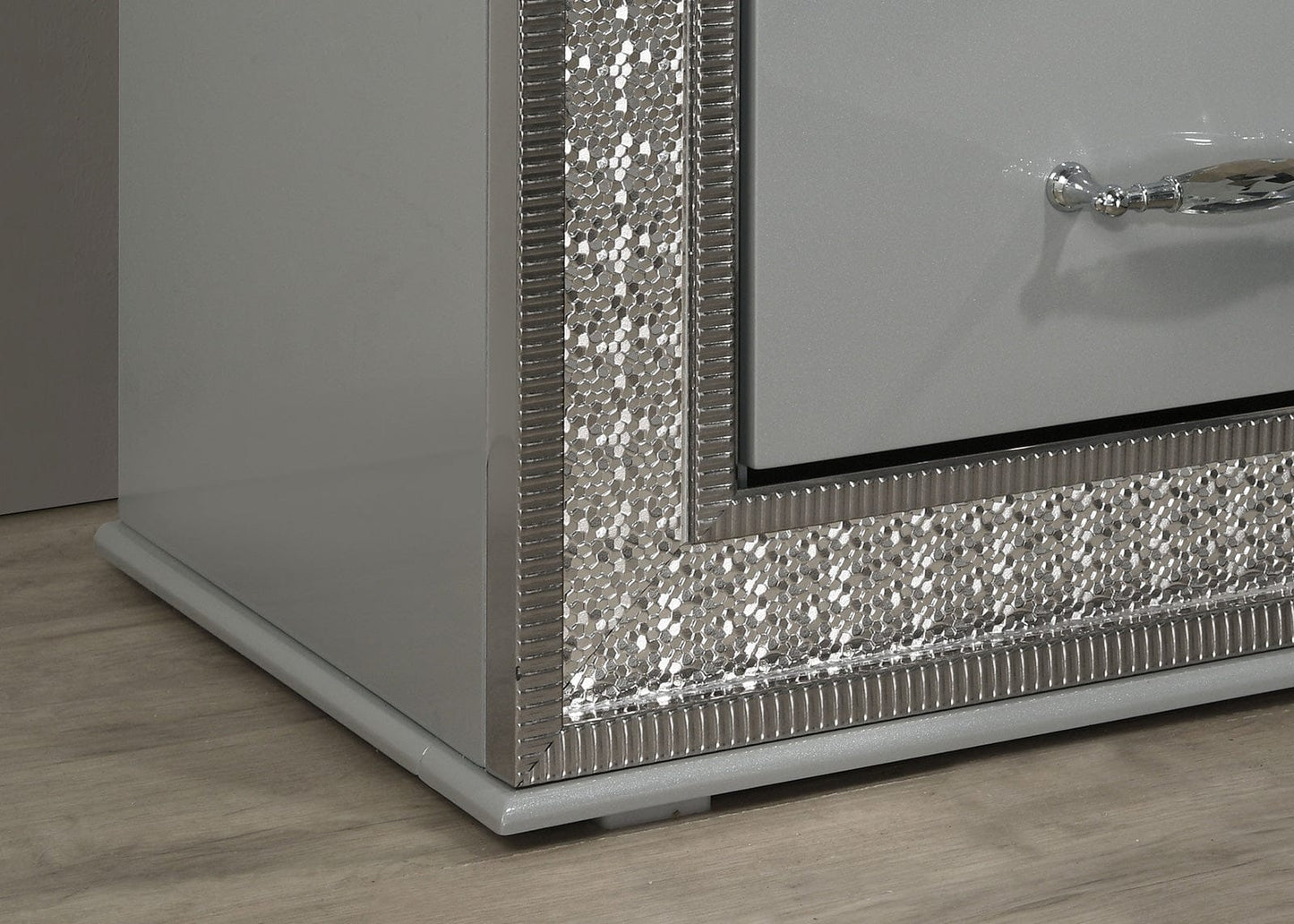 Furniture of America - Cassiopeia Nightstand in Metallic Gray - FM7253GY-N View 3