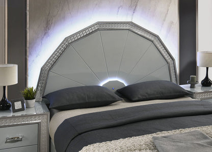 Furniture of America - Cassiopeia Queen Bed in Metallic Gray - FM7253GY-Q-BED View 3