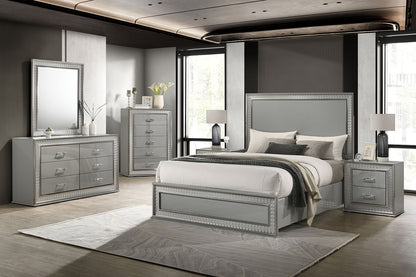 Furniture of America - Cassiopeia Queen Bed in Metallic Gray - FM7254GY-Q-BED View 4