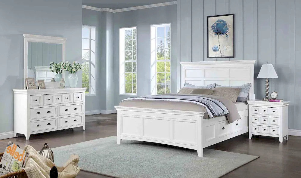 Furniture of America - Castile - 4 Pc. Queen Bedroom Set w/ 2NS - CM7413WH-Q-5PC-2NS view 1