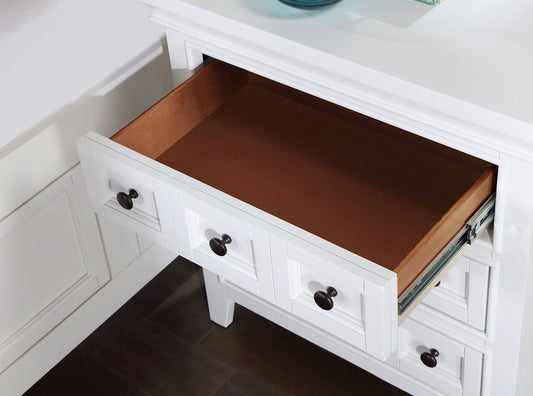 Furniture of America - Castile Nightstand w/ USB in White - CM7413WH-N View 2