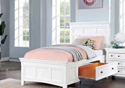 Furniture of America - Castile Twin Bed in White - CM7413WH-T-BED View 1