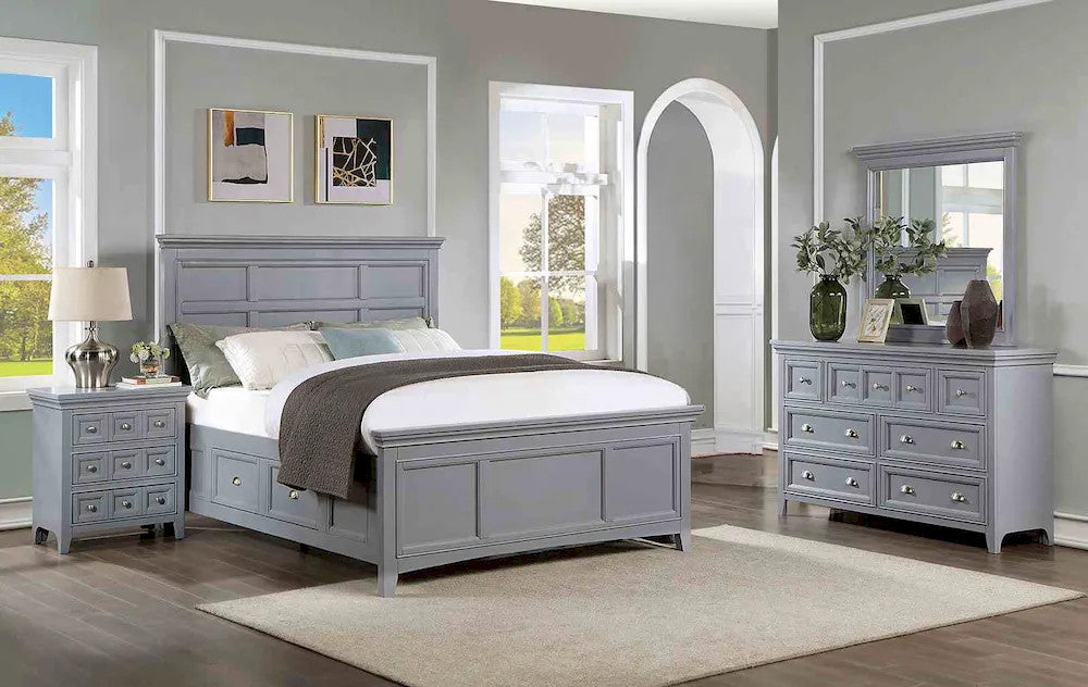 Furniture of America - Castlile - 3 Pc. Full Bedroom Set - CM7413GY-F-4PC view 1
