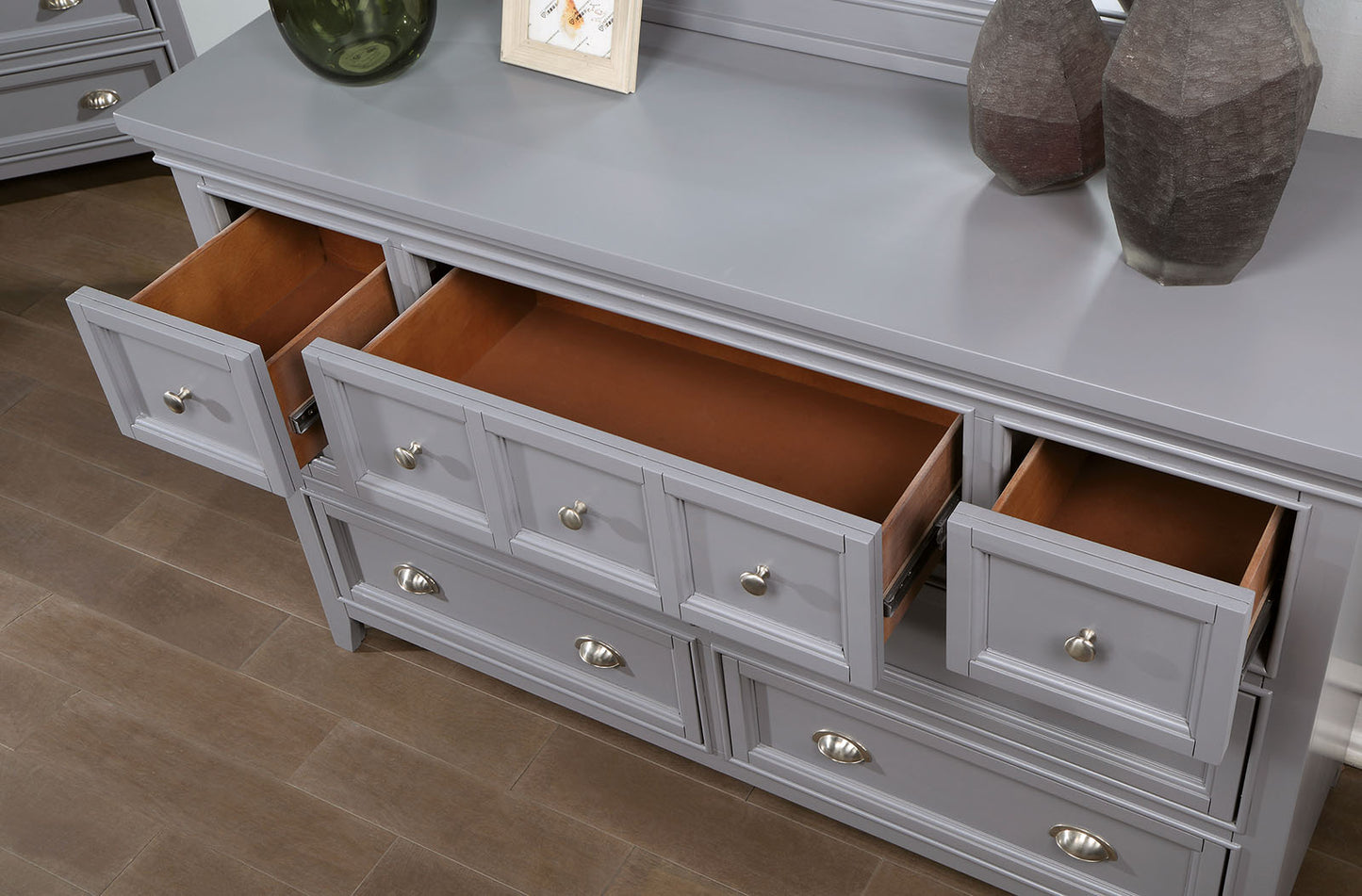 Furniture of America - Castlile Dresser in Gray - CM7413GY-D View 2
