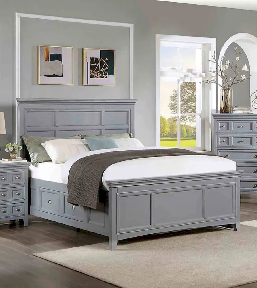 Furniture of America - Castlile - E.King Bed, Gray - CM7413GY-EK-BED view 1
