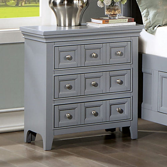 Furniture of America - Castlile Nightstand w/ USB in Gray - CM7413GY-N View 1