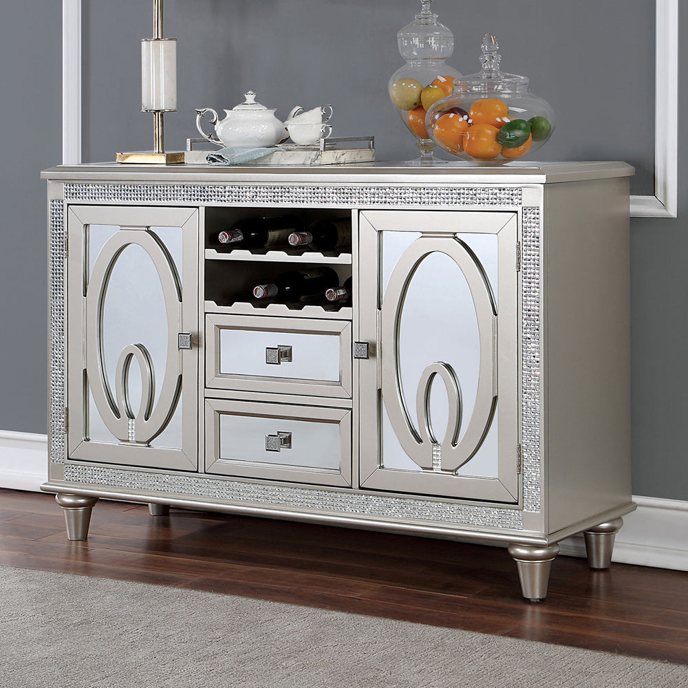 Furniture of America - Cathalina Server in Silver - CM3541SV-SV View 1