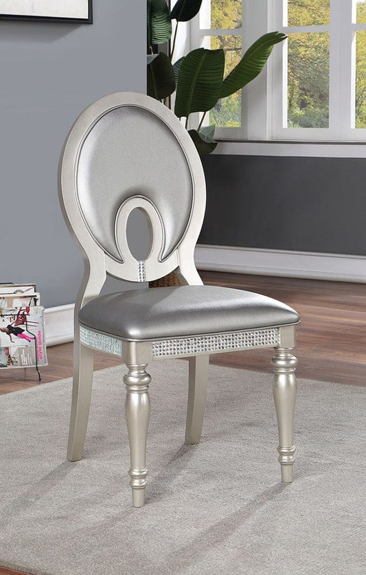 Furniture of America - Cathalina Side Chair Set of 2 in Silver - CM3541SV-SC-2PK View 1