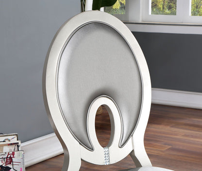 Furniture of America - Cathalina Side Chair Set of 2 in Silver - CM3541SV-SC-2PK View 2