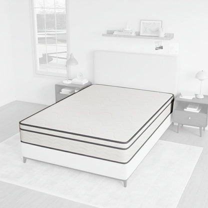 Furniture of America - Catmint 10" Full Innerspring Mattress (Roll-In-Box) in White/Gray - DM910-F View 1