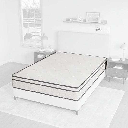 Furniture of America - Catmint 10" Full Innerspring Mattress (Roll-In-Box) in White/Gray - DM910-F View 1