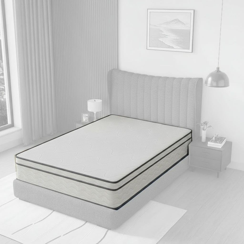Furniture of America - Catmint 12" Full Innerspring Mattress (Roll-In-Box) in White/Gray - DM912-F View 1