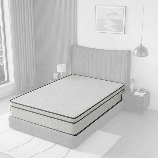 Furniture of America - Catmint 12" Full Innerspring Mattress (Roll-In-Box) in White/Gray - DM912-F View 1
