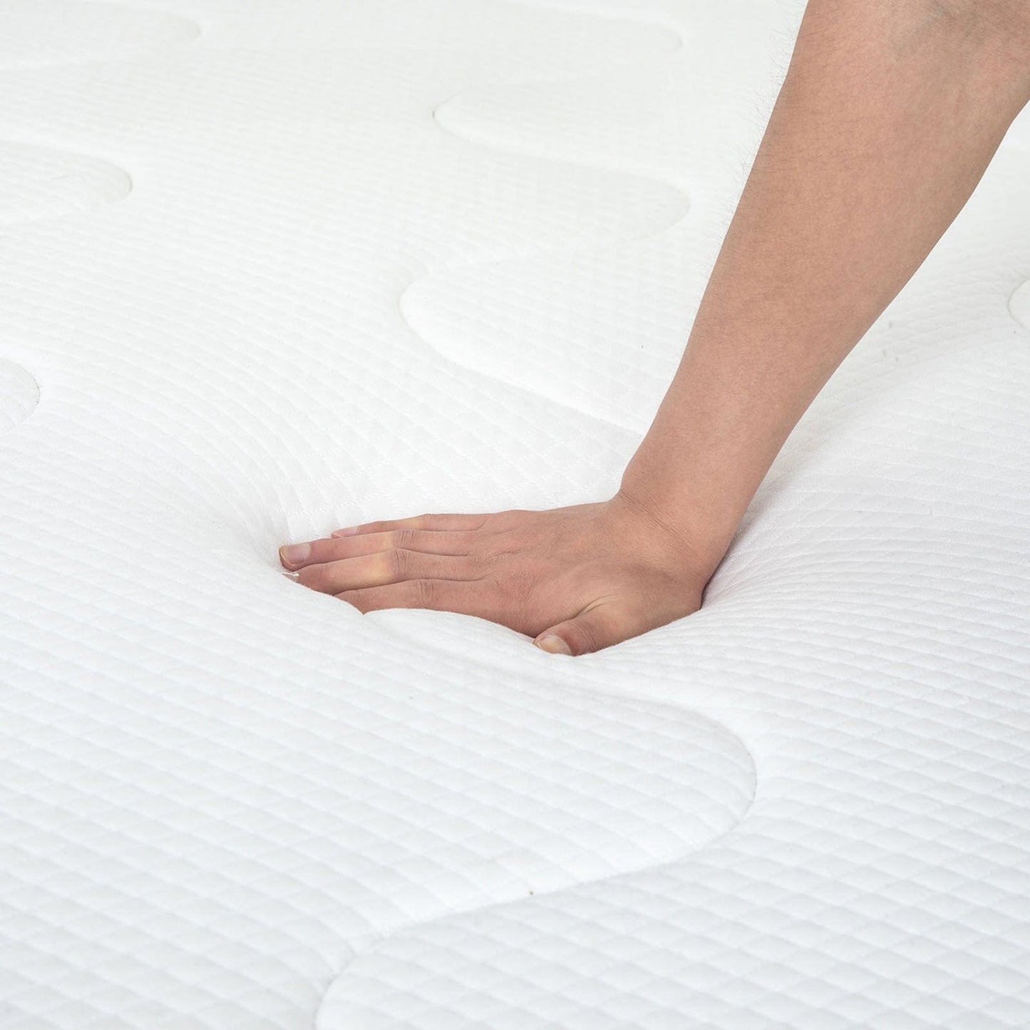 Furniture of America - Catmint 12" Twin Innerspring Mattress (Roll-In-Box) in White/Gray - DM912-T View 2