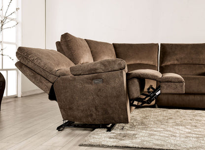Furniture of America - Cerelia Power Sectional in Brown - CM9909BR-SECT-PM View 5