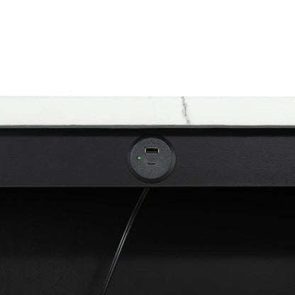 Furniture of America - Chalcedony 3 Pc. Counter Ht. Table Set w/ USB in Black/White/Ivory - SL3401BK-PT-3PK View 5