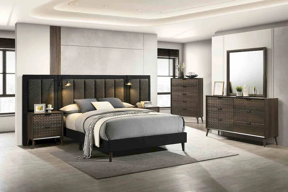 Furniture of America - Chalfont - 4 Pc. Queen Bedroom Set w/ Chest - FM7272DB-Q-5PC-C view 1