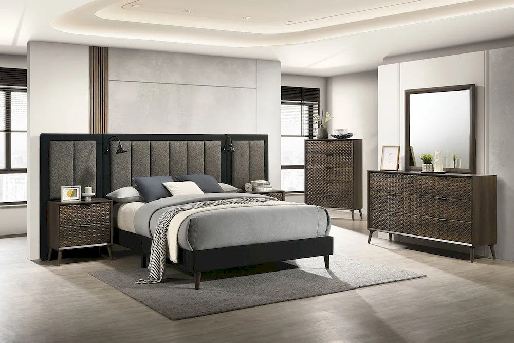 Furniture of America - Chalfont - E.King Bed, Dark Brown - FM7272DB-EK view 2
