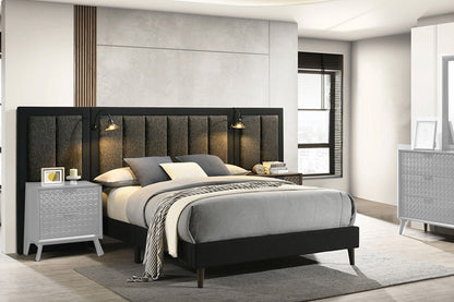 Furniture of America - Chalfont Queen Bed w/ Wall Panel in Dark Brown - FM7272DB-Q-BED+WP View 1