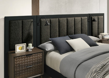Furniture of America - Chalfont Queen Bed w/ Wall Panel in Dark Brown - FM7272DB-Q-BED+WP View 4