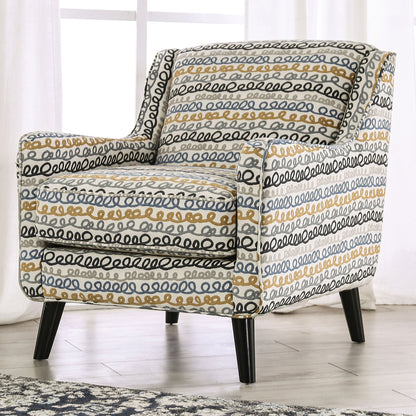 Furniture of America - Chancery Accent Chair in Gray/Navy - SM8194-CH-PT View 1