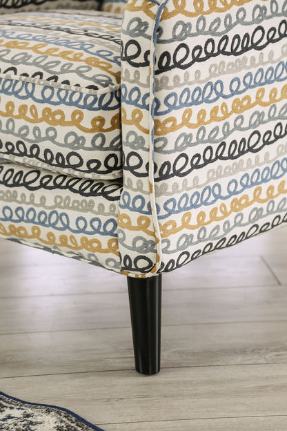 Furniture of America - Chancery Accent Chair in Gray/Navy - SM8194-CH-PT View 2